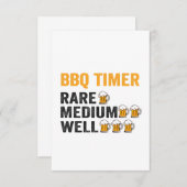 BBQ Timer Beer Drink Funny Grilling Dad Gift Bedankkaart (Voorkant / Achterkant)