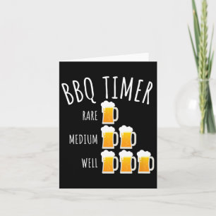 Bbq Timer Beer Drink Funny Grilling Kaart