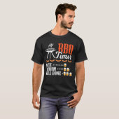 BBQ Timer Beer Drink Funny Grilling T-shirt (Voorkant volledig)