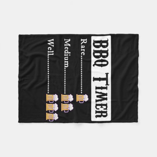 BBQ Timer Byrbecue Fleece Deken (Voorkant (Horizontaal))
