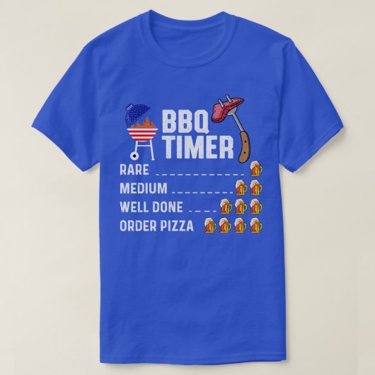 BBQ Timer Funny Barbecue Master Grill Pun Grilling T-shirt (Design voorkant)