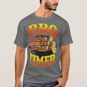 BBQ Timer Grill Grill Master Beer Drink Humo T-shirt