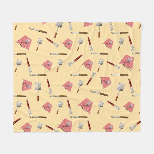 BBQ Tools Patroon Fleece Deken (Voorkant (Horizontaal))