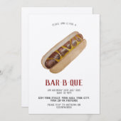 BBQ uitnodiging hotdog (Voorkant / Achterkant)