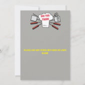 BBQ Uitnodiging voor om het even welk geval - (Achterkant)