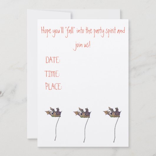 BBQ Uitnodigingen op Felt Ecru-papier met envelop (Achterkant)