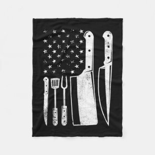 Bbq usa vlag patriottische vierde juli masterchef fleece deken
