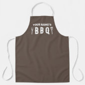 Bbq van jouw naam schort (Voorkant)