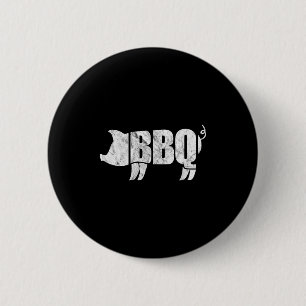 BBQ-varken grappige barbecue varkensvlees vlees gr Ronde Button 5,7 Cm