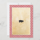 BBQ Verjaardag Elke Leeftijd Rustiek Rood Hout Uit Kaart (Achterkant)