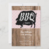 BBQ verjaardagsfeestuitnodiging Kaart (Voorkant)