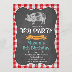 BBQ-verjaardagsuitnodiging voor baby shower-feestj Kaart