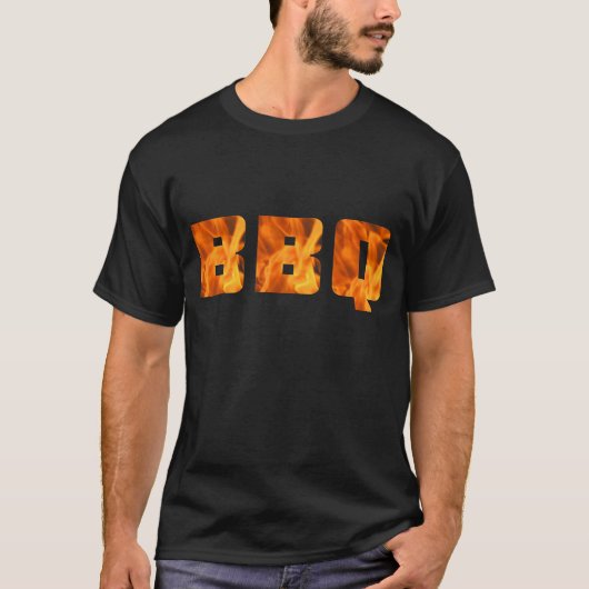 BBQ-vlam gegrilleerd T-shirt (Voorkant)