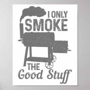 BBQ vlees roken roker grill grillen grappig Poster