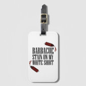 BBQ Vlek op mijn Wit Bagagelabel (Voorkant (verticaal))