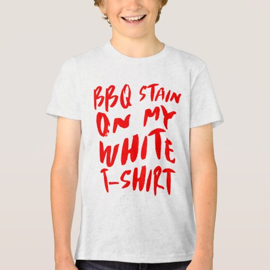 BBQ vlek op mijn wit - BBQ _1 Tri-Blend Shirt (Voorkant)