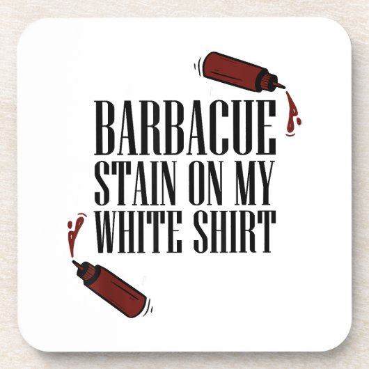 BBQ Vlek op mijn Wit Bier Onderzetter (Voorkant)