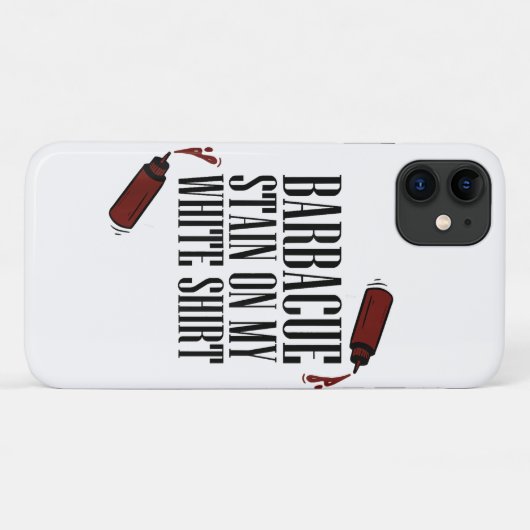 BBQ Vlek op mijn Wit Case-Mate iPhone Case (Achterkant (horizontaal))