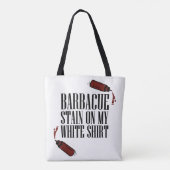 BBQ Vlek op mijn Wit Draagtas (Achterkant)