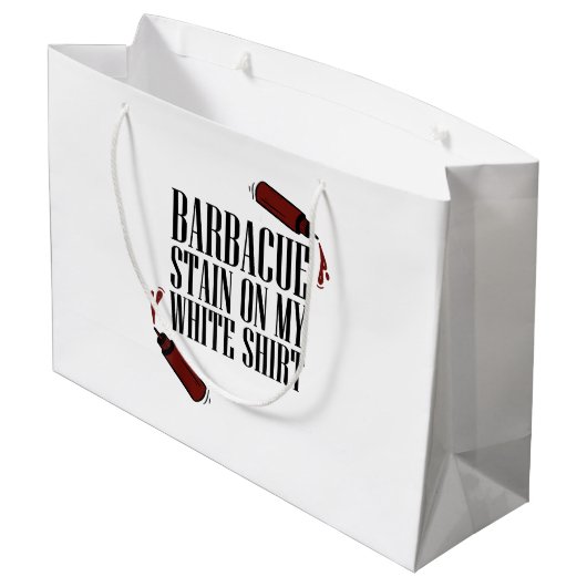 BBQ Vlek op mijn Wit Groot Cadeauzakje (Achterkant Gekanteld)