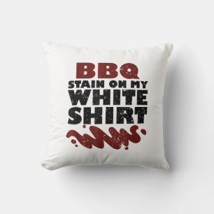 BBQ Vlek op mijn Wit Kussen