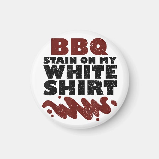 BBQ Vlek op mijn Wit Magneet (Voorkant)