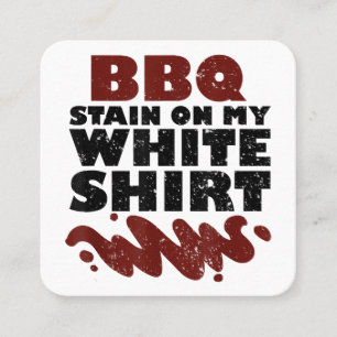 BBQ Vlek op mijn Wit Vierkante Visitekaartje