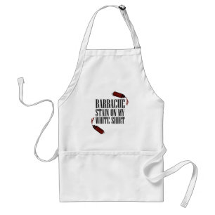 BBQ-vlek op mijn witte Standaard Schort