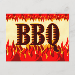 BBQ Western Flames Custom Invitation Briefkaart