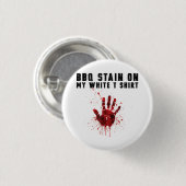 Bbq zit op mijn wit ronde button 3,2 cm (Voorkant /achterkant)