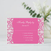 BBT Mitzvah Clear Sparkle and Lace RSVP Kaartje (Staand voorkant)