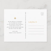 BBT Mitzvah Save Date Black Tree of Life Gold Foil Uitnodiging Briefkaart (Achterkant)