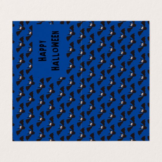 BBT Pattern Halloween Blue Classroom Exchange-kaar Visitekaartjes (Buitenkant ongevouwen)