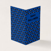 BBT Pattern Halloween Blue Classroom Exchange-kaar Visitekaartjes (Buitenkant)
