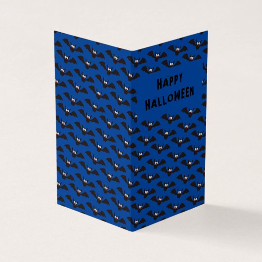 BBT Pattern Halloween Blue Classroom Exchange-kaar Visitekaartjes (Buitenkant)