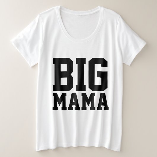 BBW T-shirts voor mama, BIG MAMA (Design voorkant)