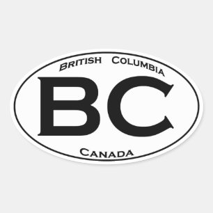 BC (British Columbia) Ovale Logo Ovale Sticker