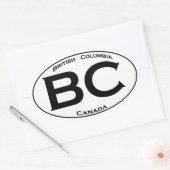 BC (British Columbia) Ovale Logo Sticker (Envelop)