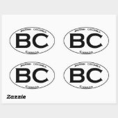 BC (British Columbia) Ovale Logo Sticker (Vel)