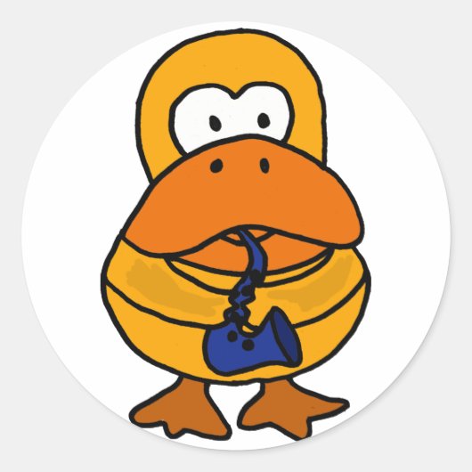 BC- Canard Jouant Saxophone Sticker (Devant)
