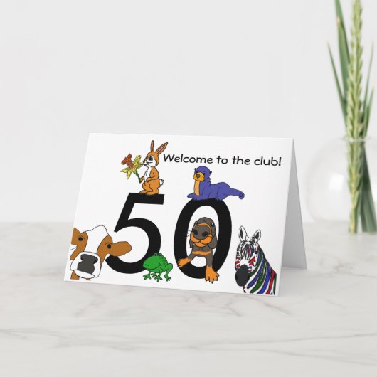 BC- Carte d'anniversaire 50e mignonne (Devant)