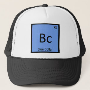 Bc - Chemie Periodiek Systeem Blauw Arbeider Trucker Pet