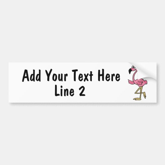 BC - de Roze Bumpersticker van de Douane Flamingo (Voorkant)