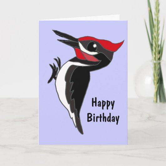 BC- Drôle Cartoon Woodpecker Carte d'anniversaire (Devant)