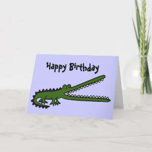 BC- Funny Crocodile carte d'anniversaire