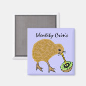 BC- Funny kiwi Aimant aux oiseaux et aux fruits (Recto/Verso)