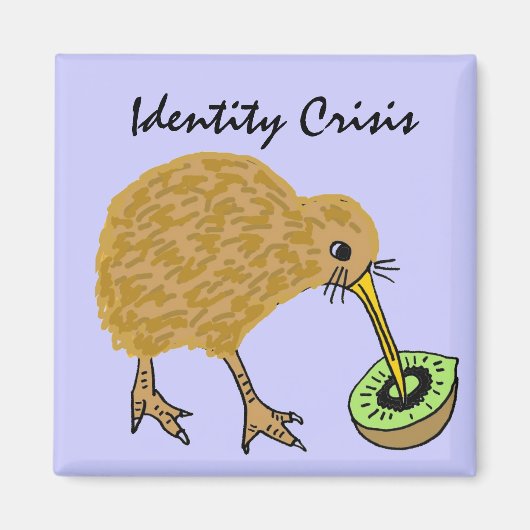 BC- Funny kiwi Aimant aux oiseaux et aux fruits (Devant)