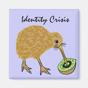 BC- Funny kiwi Bird and Fruit Magnet Magneet