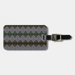 BC Herfst Trees Ikat 4 Bagagelabel