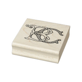 BC Monogram CB Monogram Rubber Ink Stamp Rubberstempel